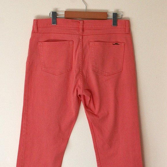 Lauren Jeans Premium Ankle Cropped Coral Jeans Mid Rise Size 10 - Picture 6 of 8